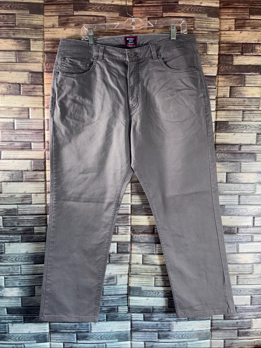 EUC UnTuckit Mens 5 Pocket Gray Vino Pants 36x27